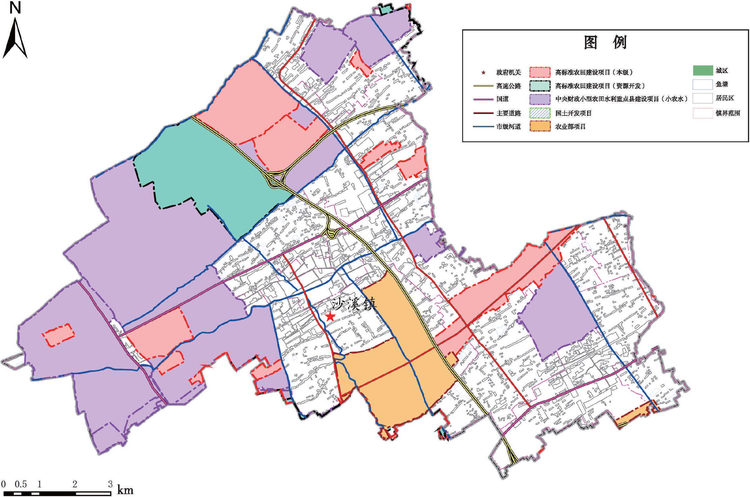 2011～2015年太仓市沙溪镇高标准农田建设项目位置图